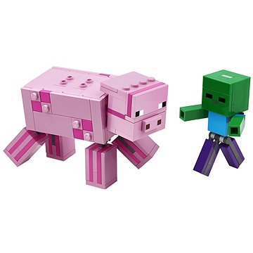 Obrázok LEGO Minecraft 21157 Velká figurka: Prase s malou zombie (5702016618242)