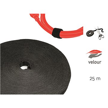 Obrázok LABEL THE CABLE LTC PRO Roll 1210 Black 25m (PRO 1210)