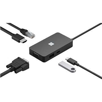 Obrázok Microsoft USB-C Travel Hub - NOVINKA 26.5.2020 - předobjednávky SWV-00008