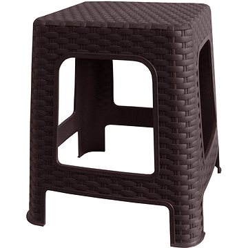 Obrázok MEGAPLAST Taburet I 36 × 33 × 33 cm, polyratan, wenge (146000438)