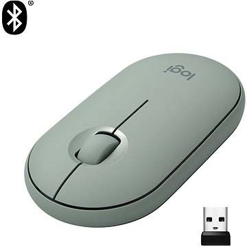 Obrázok Logitech Pebble M350 Wireless Mouse, eukalyptová (910-005720)