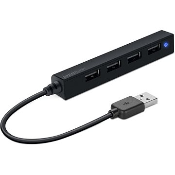 Obrázok SPEED LINK SNAPPY SLIM USB Hub 4-Port black (SL-140000-BK)