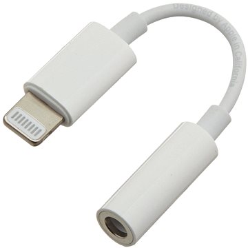 Obrázok PremiumCord Apple Lightning audio redukční kabel na 3.5 mm stereo jack/female, bílý (kipod51)