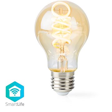 Obrázok Žiarovka LED - E27 / 5,5W / teplá  biela NEDIS WIFILT10GDA60 SMARTLIFE