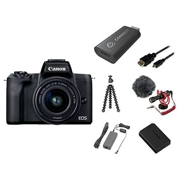 Obrázok Canon EOS M50 Mark II černý - Premium Live Stream Kit (4728C037)