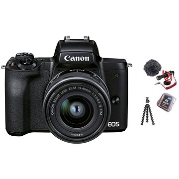 Obrázok Canon EOS M50 Mark II černý - Vlogger Kit (4728C048)