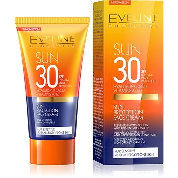 Obrázok Eveline Cosmetics Sun Care opaľovací krém na tvár SPF 30  50 ml