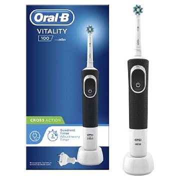 Obrázok Oral-B Vitality Black Cross Action + 1 Sensi UT refill (4210201234555)