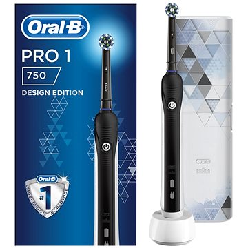 Obrázok Oral-B Pro 750 Cross Action Black + Cestovné Puzdro (4210201319290)