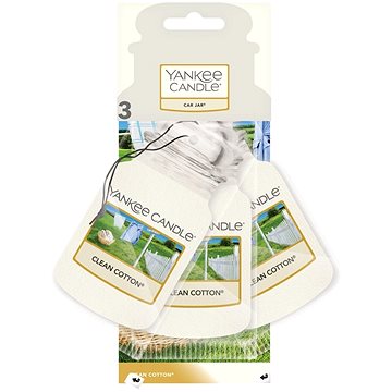 Obrázok YANKEE CANDLE Car Jar Clean Cotton 3 ks (5038580069686)