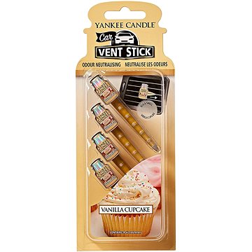 Obrázok YANKEE CANDLE Vanilla Cupcake Vent Stick 4 ks (5038580059946)