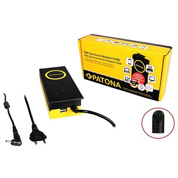 Obrázok Adaptér 19V 4x1,35mm 90W/4,74A+výstup USB, PT2626