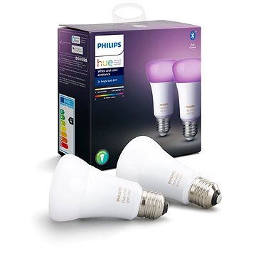 Obrázok Philips Hue Bluetooth 9W, E27, White and Color Ambiance (2ks) (8718699673284)