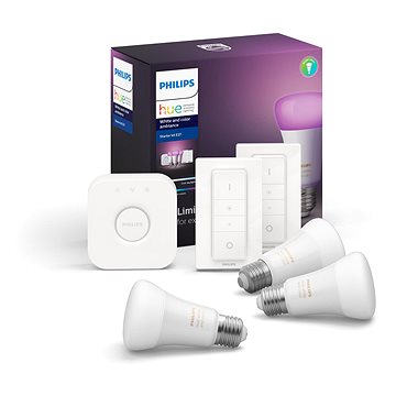 Obrázok Philips Hue White and Color ambiance 9W E27 starter kit (929002216805)