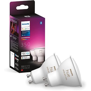 Obrázok Philips Hue White and Color ambiance 5.7W GU10 set 2ks (929001953102)