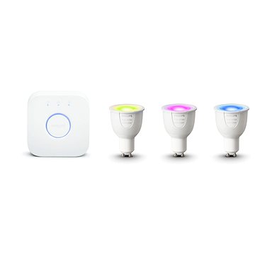 Obrázok Philips Hue White and Color ambiance 6,5W GU10 promo starter kit (929000261796)