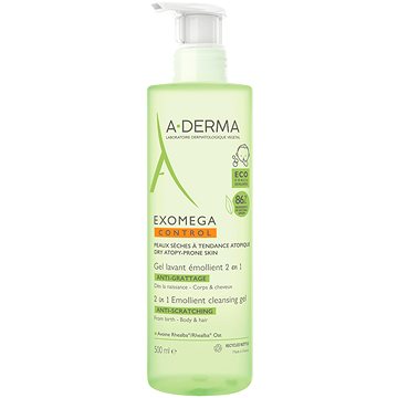 Obrázok A-DERMA EXOMEGA CONTROL GEL LAVANT ÉMOLLIENT 2EN1 zvláčňujúci umývací gél, deti, 1x500 ml