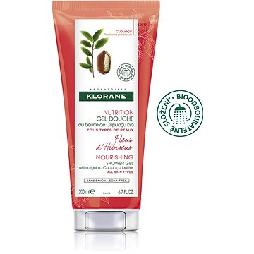 Obrázok KLORANE GEL DOUCHE FLEUR D´HIBISCUS sprchovací gél, výživa, s kvetmi ibišteka, 1x200 ml