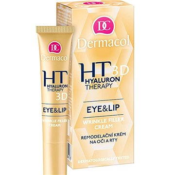 Obrázok DERMACOL Hyaluron Therapy 3D Eye & Lip Cream Starostlivosť o očné okolie 15ml