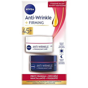 Obrázok NIVEA Care Anti-Wrinkle 45+ Súprava denného 50 ml a nočného krému 50 ml (9005800304397)