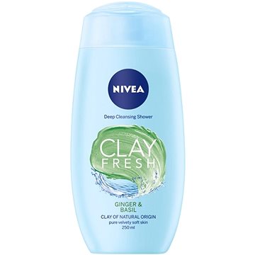 Obrázok Nivea Clay Fresh Ginger & Basil sprchový gél s ílom  250 ml