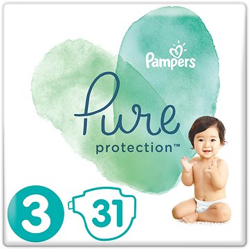 Obrázok PAMPERS Pure Protection S3, 31 ks (6-10 kg) – jednorazové plienky