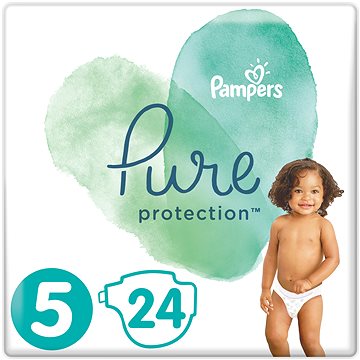 Obrázok PAMPERS Pure Protection S5, 24 ks (11-16 kg) – jednorazové plienky