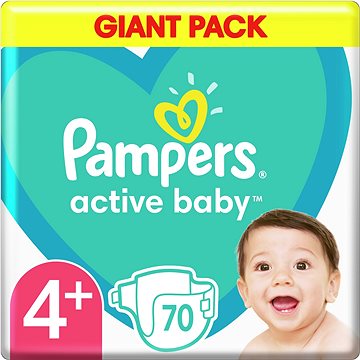 Obrázok PAMPERS Active Baby 4+ (10-15 kg) 70 ks GIANT PACK – jednorazové plienky