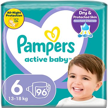 Obrázok PAMPERS Active Baby 6 (13-18kg) 96ks MEGA PACK – jednorazové plienky