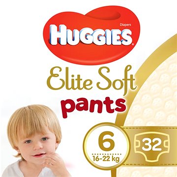 Obrázok HUGGIES Elite Soft Pants XXL veľ. 6 Mega Box (32 ks) (5029053548364)