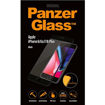 Obrázok PanzerGlass PREMIUM - Tvrdené sklo pre iPhone 6/6s/7 Plus, Jet Black