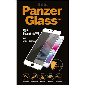 Obrázok PanzerGlass - Tvrdené sklo Privacy pre iPhone 8/7/6S/6, biela