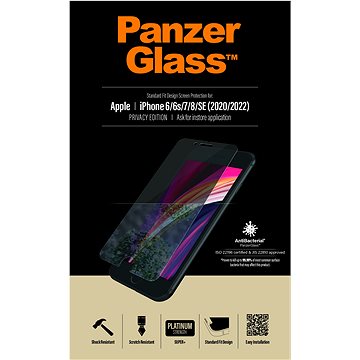 Obrázok PanzerGlass Privacy pro Apple iPhone 6/6s/7/8/SE (2020) (P2684) priehľadné