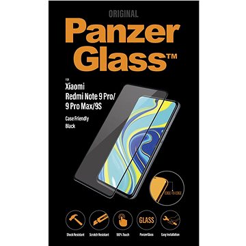 Obrázok PanzerGlass - Tvrdené sklo Case Friendly pre Xiaomi Redmi Note 9 Pro, čierna