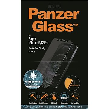 Obrázok PanzerGlass Edge-to-Edge Privacy Antibacterial pre Apple iPhone 6,1 čierne (P2711)