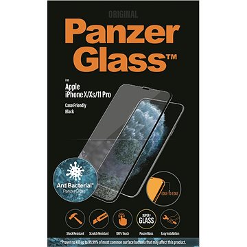 Obrázok PanzerGlass Edge-to-Edge AntiBacterial na Apple iPhone X/Xs/11 Pro (2690) čierne