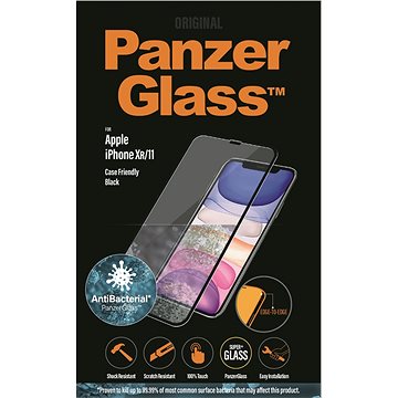 Obrázok PanzerGlass Edge-to-Edge AntiBacterial na Apple iPhone XR/11 (2691) čierne