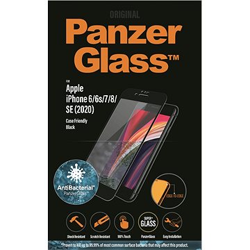 Obrázok PanzerGlass Edge-to-Edge AntiBacterial na Apple iPhone 6/6s/7/8/SE 2020 (2693) čierne