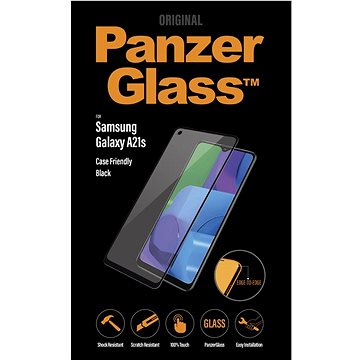 Obrázok PANZERGLASS TVRDENE SKLO CASE FRIENDLY PRE SAMSUNG GALAXY A21S, CIERNA