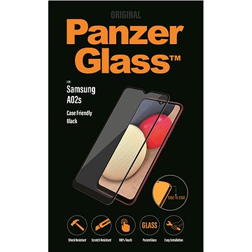 Obrázok PANZERGLASS TVRDENE SKLO CASE FRIENDLY PRE SAMSUNG GALAXY A02S, CIERNE