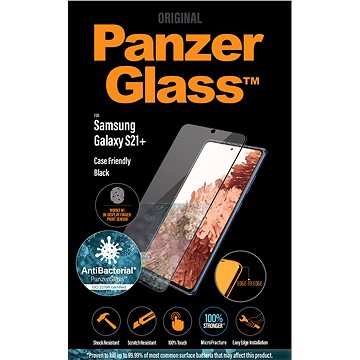 Obrázok PANZERGLASS TVRDENE SKLO CASE FRIENDLY AB PRE SAMSUNG GALAXY S+ 2021, FINGERPRINT KOMP., CIERNA 7257