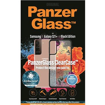 Obrázok PanzerGlass ClearCase Antibacterial na Samsung Galaxy S21+ (0262) čierny/priehľadný