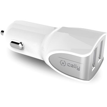 Obrázok CELLY TURBO car charger 2 x USB white (CC2USBTURBOWH)