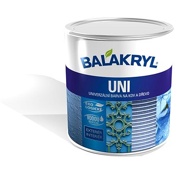 Obrázok Balakryl Balakryl UNI matný - univerzálna vrchná farba - 0100 - biela - 0,7 Kg