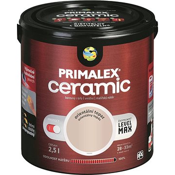 Obrázok PRIMALEX Primalex Ceramic - čistiteľná interiérová farba - orientálny topás - 2,5 L