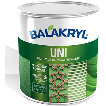 Obrázok Balakryl Balakryl UNI satin - univerzálna vrchná farba - 0100 - biela - 0,7 kg