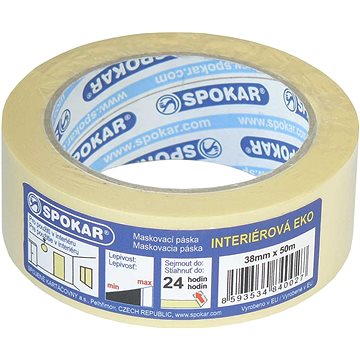 Obrázok SPOKAR Páska maskovacia ECO interiérová - stredná lepivosť - 48mm x 50 m