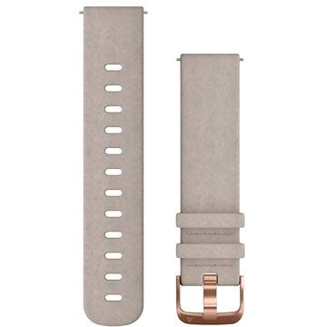 Obrázok Quick Release (20 mm) remienok semišový, Gray Suede - Rose Gold