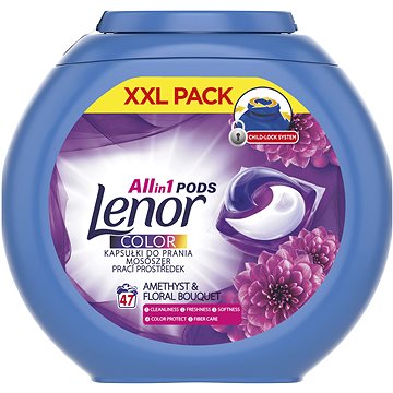 Obrázok LENOR 3v1 Amethyst & Floral Bouquet 47 ks (8001090980786)