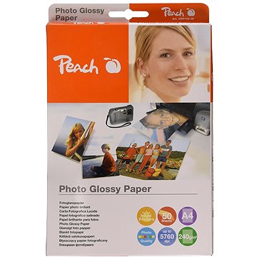 Obrázok Papier Peach Photo Glossy Paper PIP100-06, A4, 240g/m2, 50ks 313619